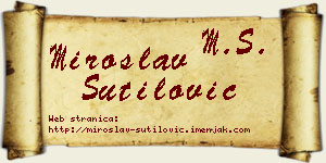 Miroslav Šutilović vizit kartica